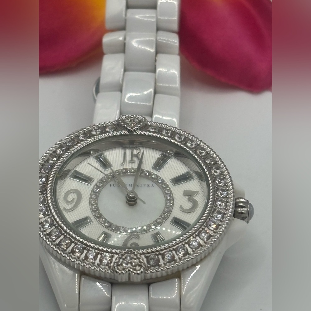 JUDITH RIPKA Ceramic & Stainless Steel Diamonique Watch - Picture 3 of 9
